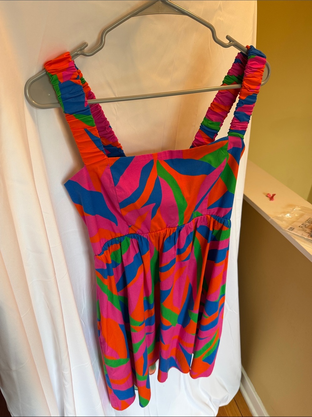 Show Me Your MuMu Bright Multicolor Mini Dress - Pink/Orange/Blue/Green